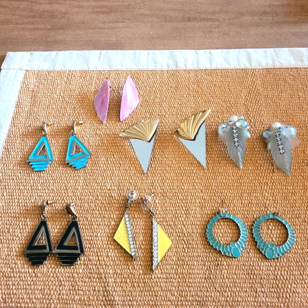 80s Retro Earrings Lot